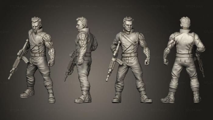 Military figurines (The Winter Soldier Agent Snow Comrade pose 2, STKW_13676) 3D models for cnc