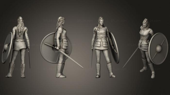 Military figurines (Lagertha Vikings, STKW_1369) 3D models for cnc