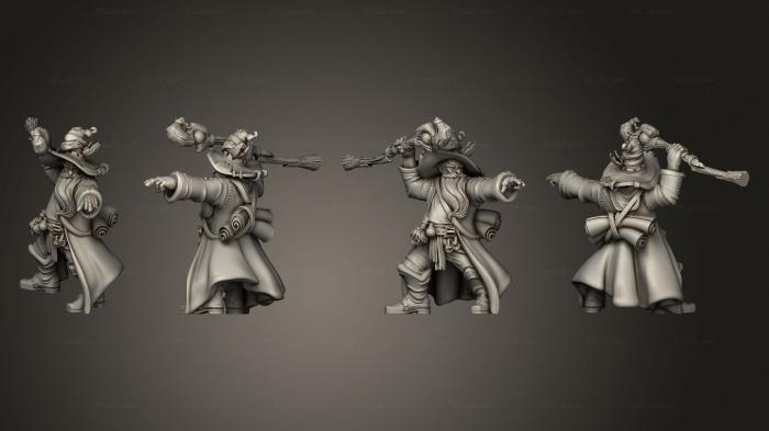 Military figurines (Throwback Hero Wizard D, STKW_13720) 3D models for cnc