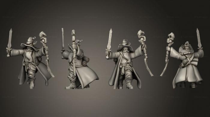 Military figurines (Throwback Hero Wizard F, STKW_13722) 3D models for cnc