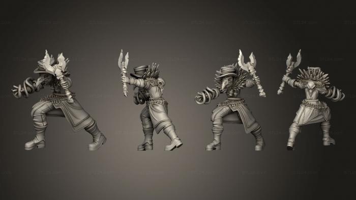 Military figurines (Throwback Sorcerer Demon Hunter B 1, STKW_13735) 3D models for cnc