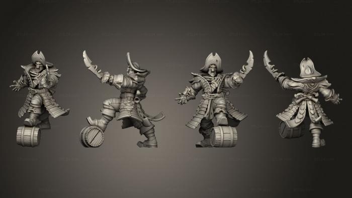 Military figurines (Throwback Undead Pirate Captain C, STKW_13739) 3D models for cnc