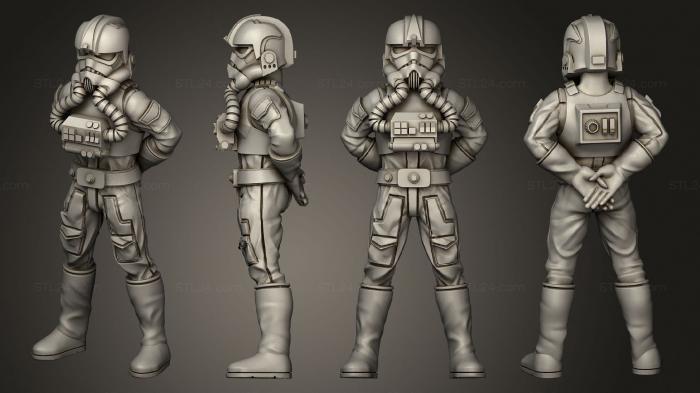 Military figurines (TIE Fighter Pilot, STKW_13754) 3D models for cnc