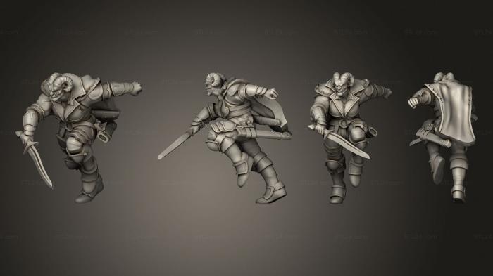 Military figurines (Tiefling Fighter 04, STKW_13759) 3D models for cnc