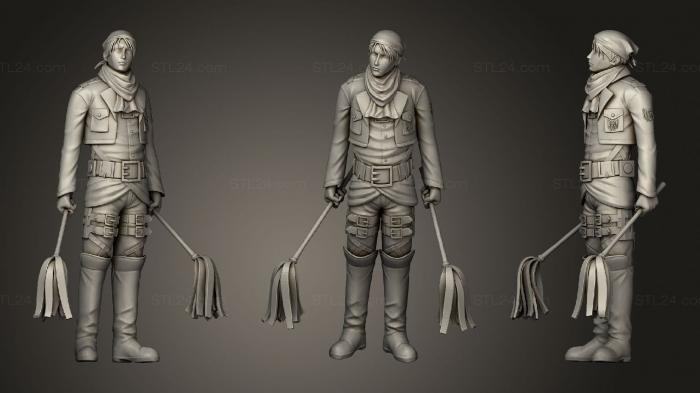 Military figurines (Levi Ackerman 04, STKW_1377) 3D models for cnc
