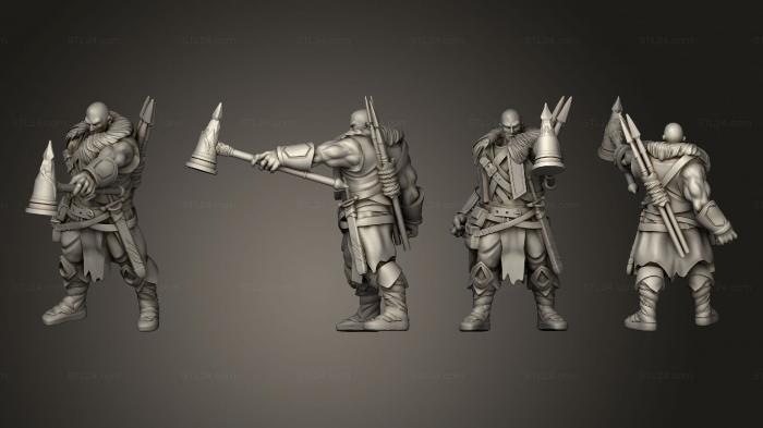 Military figurines (Titaran Barbarian 01, STKW_13811) 3D models for cnc