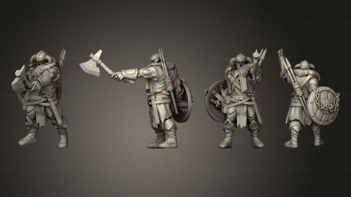 Military figurines (Titaran Barbarian 02, STKW_13812) 3D models for cnc