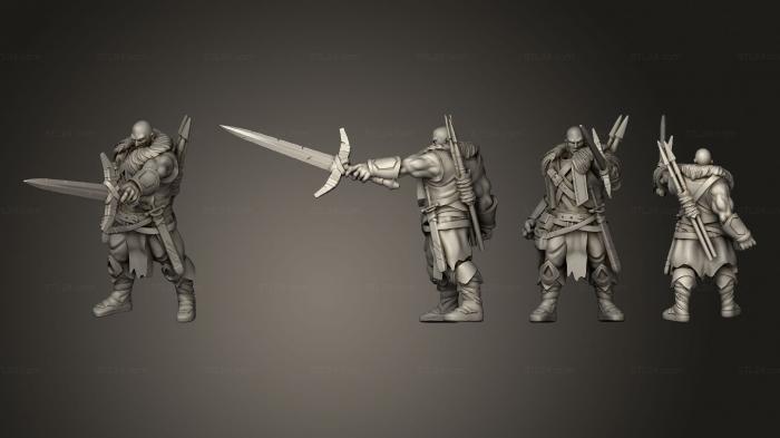 Military figurines (Titaran Barbarian 03, STKW_13813) 3D models for cnc