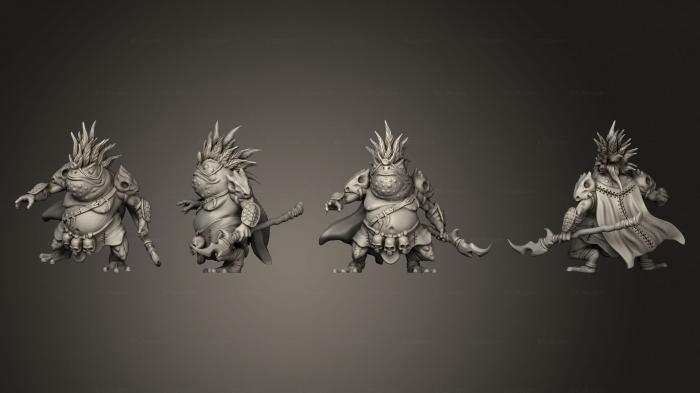 Military figurines (Toad Folk Chief, STKW_13820) 3D models for cnc