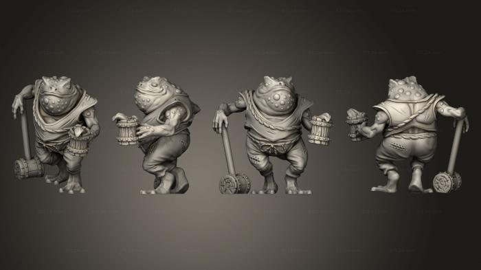Military figurines (Toad Folk Drinking, STKW_13823) 3D models for cnc