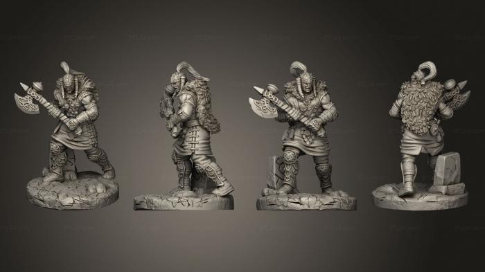 Military figurines (Tovi Blackfingers Human Fighter base, STKW_13837) 3D models for cnc