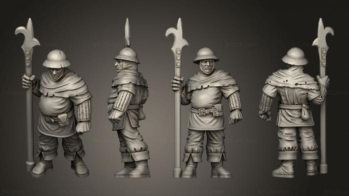 Military figurines (Town guards 01, STKW_13838) 3D models for cnc