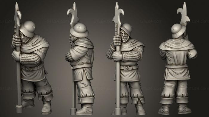 Military figurines (Town guards 05, STKW_13842) 3D models for cnc