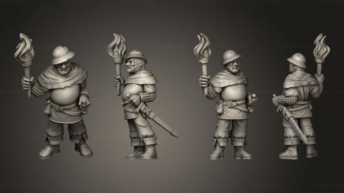 Military figurines (Town guards 06, STKW_13843) 3D models for cnc