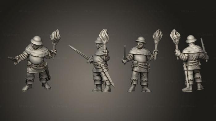 Military figurines (Town guards 07, STKW_13844) 3D models for cnc