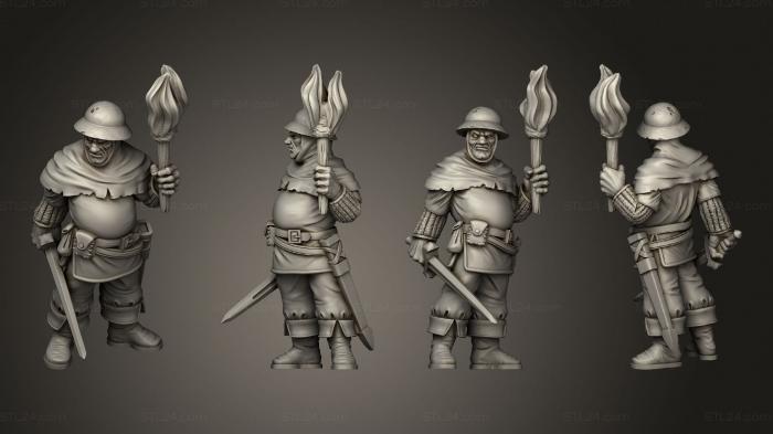 Military figurines (Town guards 08, STKW_13845) 3D models for cnc