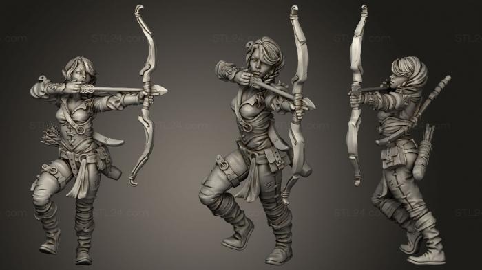 Military figurines (Lila armored with arrow, STKW_1386) 3D models for cnc