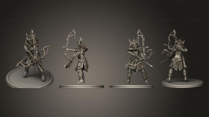 Military figurines (Tribal Warrior, STKW_13863) 3D models for cnc