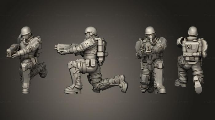 Military figurines (Trooper 4 Kneeling, STKW_13936) 3D models for cnc