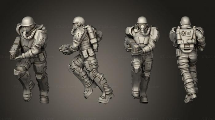 Military figurines (Trooper 5 Running Aim, STKW_13938) 3D models for cnc