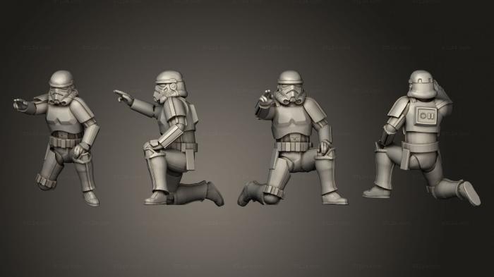 Military figurines (Trooper Kneeling, STKW_13939) 3D models for cnc