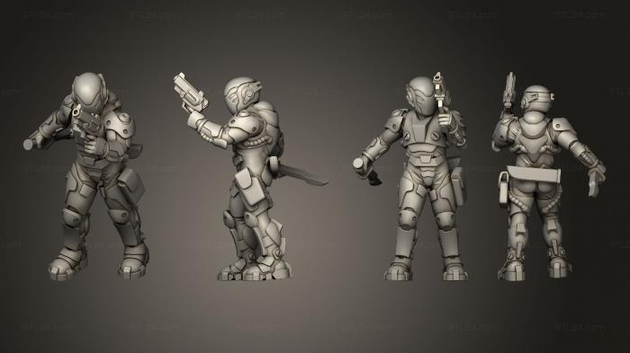 Military figurines (trooper 03, STKW_13942) 3D models for cnc