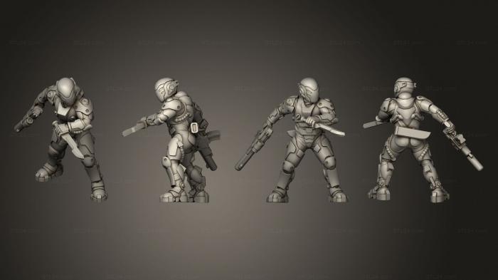 Military figurines (trooper 06, STKW_13945) 3D models for cnc
