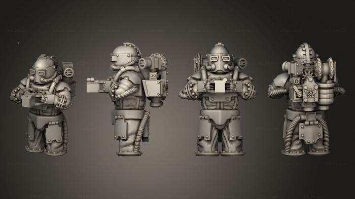 Military figurines (Troopers gunner 001, STKW_13952) 3D models for cnc