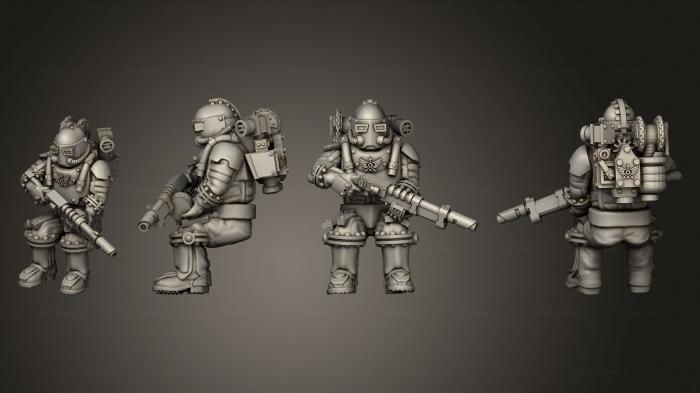 Military figurines (Troopers gunner 002, STKW_13953) 3D models for cnc