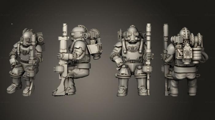 Military figurines (Troopers gunner 003, STKW_13954) 3D models for cnc