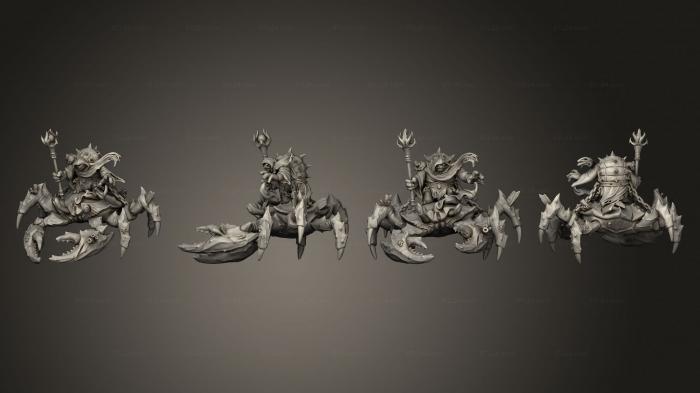 Military figurines (Tuotar Necromancer Crab Rider, STKW_13981) 3D models for cnc