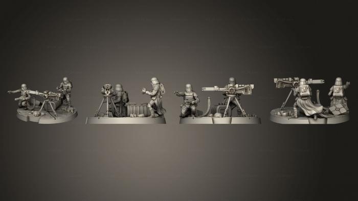 Military figurines (turbo tripod laser team, STKW_13986) 3D models for cnc
