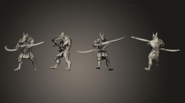 Military figurines (Tzaangor Dual Khopesh Double Cross Strike, STKW_14007) 3D models for cnc