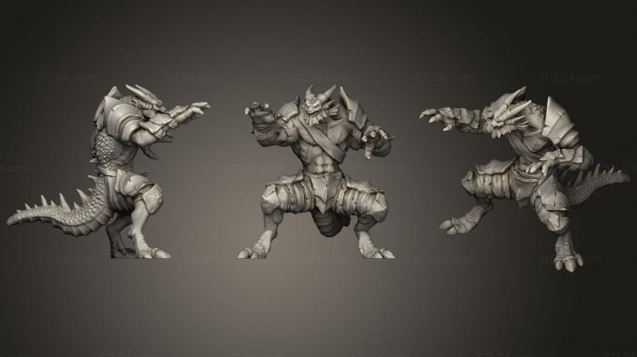 Military figurines (Lizardfolk Juggernaut Claws, STKW_1402) 3D models for cnc