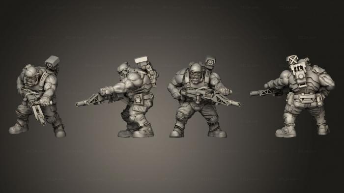 Military figurines (UGOK COLONIAL GUNNER B, STKW_14033) 3D models for cnc