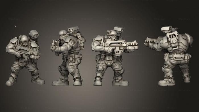 Military figurines (UGOK COLONIAL TROOPER C, STKW_14035) 3D models for cnc