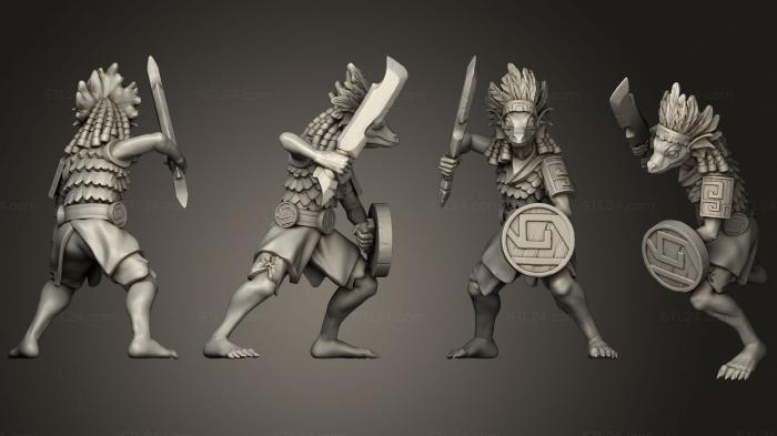 Military figurines (Lizardfolk Paladin Sershaea, STKW_1404) 3D models for cnc