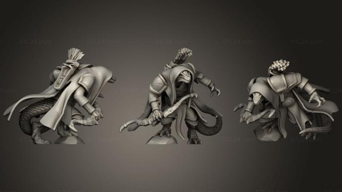 Military figurines (Lizardfolk Ranger, STKW_1405) 3D models for cnc