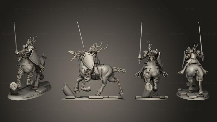 Military figurines (Undead Horse Riders 01, STKW_14064) 3D models for cnc