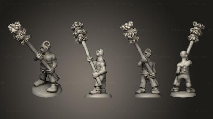 Military figurines (Undead Pirate Cannon Crew 2, STKW_14070) 3D models for cnc