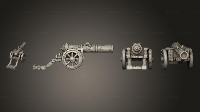 Статуэтки военные (Пиратская пушка Нежити, STKW_14072) 3D модель для ЧПУ станка