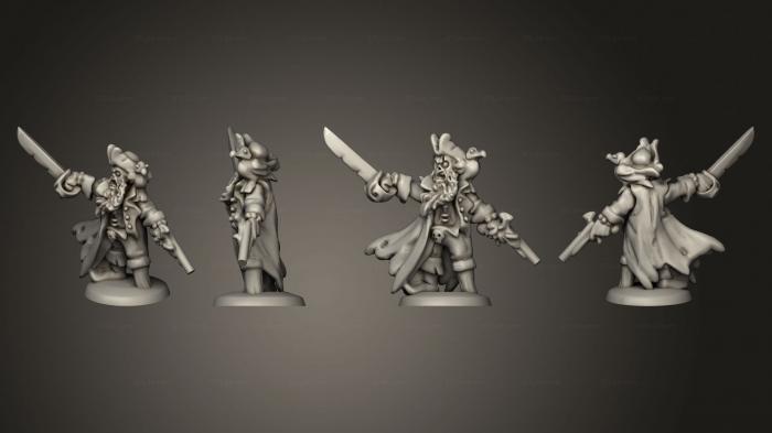 Military figurines (Undead Pirate Captain, STKW_14073) 3D models for cnc