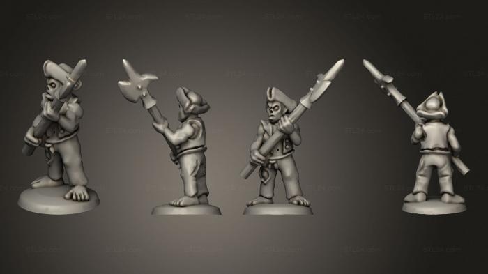 Military figurines (Undead Pirate Crew with Halberd 3, STKW_14079) 3D models for cnc