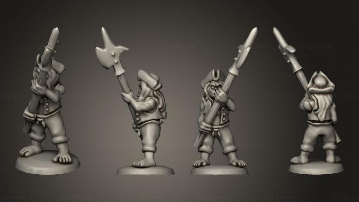 Military figurines (Undead Pirate Crew with Halberd 4, STKW_14080) 3D models for cnc