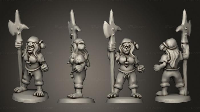 Military figurines (Undead Pirate Crew with Halberd 5, STKW_14081) 3D models for cnc
