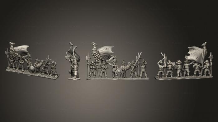 Military figurines (Undead Pirate Crew with Halberd Command Strip, STKW_14083) 3D models for cnc