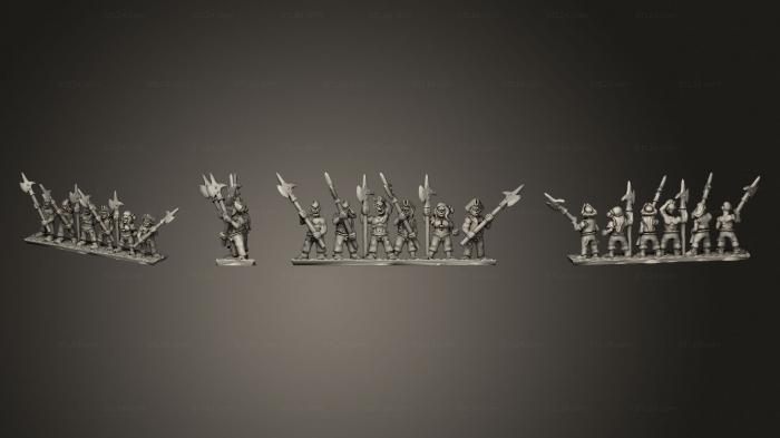 Military figurines (Undead Pirate Crew with Halberd Strip 3, STKW_14086) 3D models for cnc