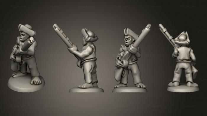 Military figurines (Undead Pirate Crew with Muskets 4, STKW_14090) 3D models for cnc