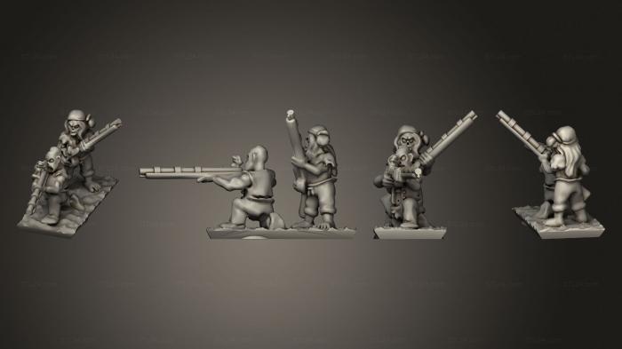 Military figurines (Undead Pirate Crew with Muskets Strip 1, STKW_14098) 3D models for cnc