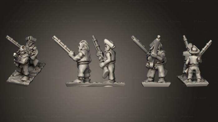 Military figurines (Undead Pirate Crew with Muskets Strip 4, STKW_14101) 3D models for cnc